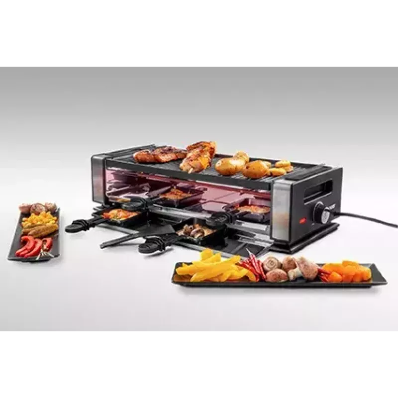 Unold 48730 raclette kepsninė 8 asmenims 1200 W Juoda, Nerūdijantis plienas