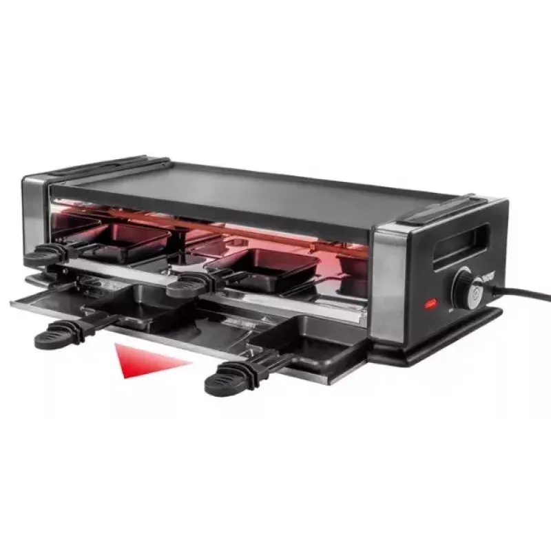 Unold 48730 raclette kepsninė 8 asmenims 1200 W Juoda, Nerūdijantis plienas