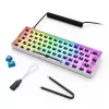 Kompaktiška 60% laida klaviatūra Sharkoon SKILLER SGK50 S4 — QWERTY vokiškas išdėstymas, RGB apšvietimas, USB, 1,5 m laidas, balta