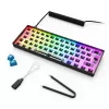 Mechaninė kompaktiška 60% klaviatūra Sharkoon SKILLER SGK50 S4 – laidinė USB, QWERTY vokiškas išdėstymas, RGB apšvietimas, 1,5 m laidas, juoda
