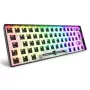 Mechaninė kompaktiška 60% klaviatūra Sharkoon SKILLER SGK50 S4 – laidinė USB, QWERTY vokiškas išdėstymas, RGB apšvietimas, 1,5 m laidas, juoda