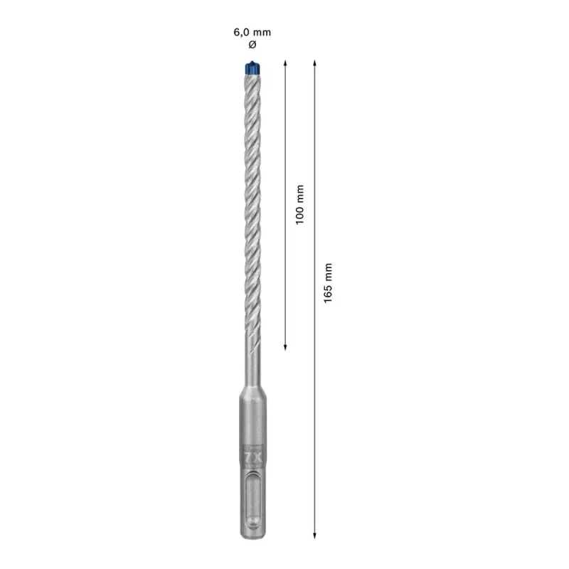 Grąžtas Bosch SDS plus-7X 6 mm 165 mm