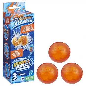 Nerf Super Soaker Hydro Balls 3 vnt., daugkartinio naudojimo vandens kamuoliukai