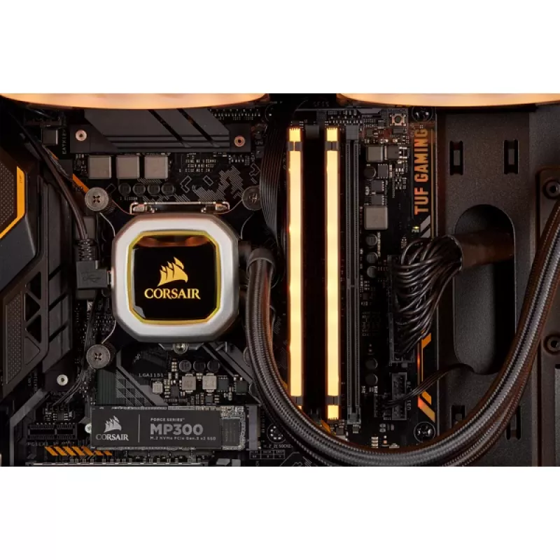 CORSAIR atmintis 16GB DDR4 3200MHz 2x8GB C16 - juoda (atidaryta pakuotė)