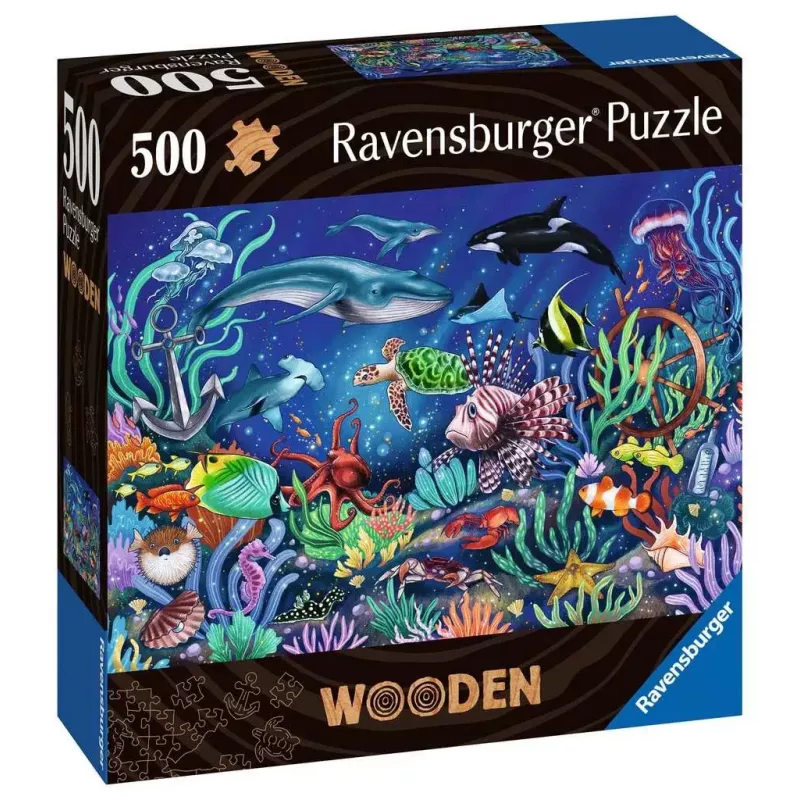 Dėlionė Ravensburger 17515 500 dalių Gyvūnai po vandeniu