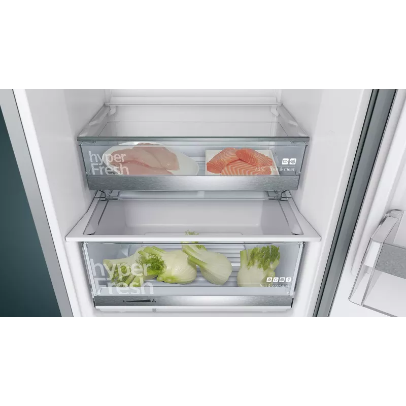 Šaldytuvas su šaldikliu Siemens iQ500 KG39EAICA, 343 L, sidabrinis