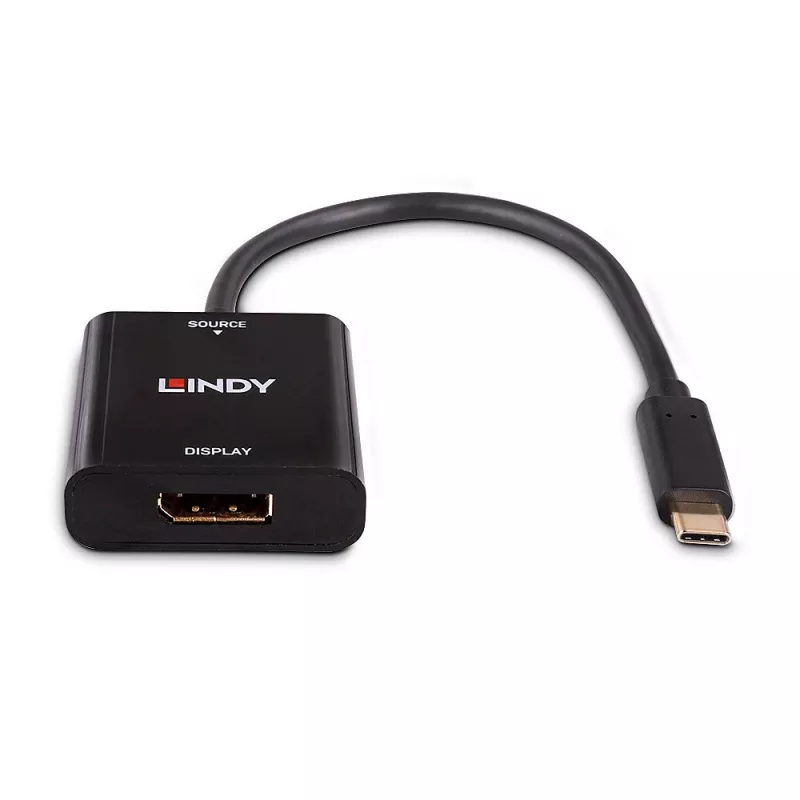 Lindy USB Type C į DisplayPort 4K144 keitiklis, USB Type-C, DisplayPort išvestis, 3840 x 2160 pikselių