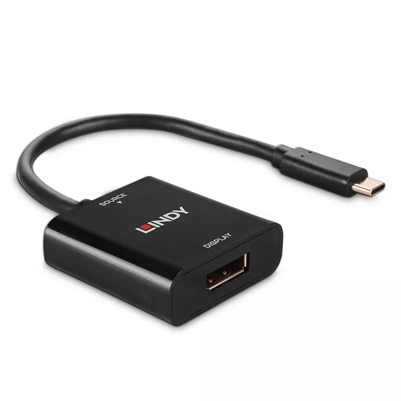 Lindy USB Type C į DisplayPort 4K144 keitiklis, USB Type-C, DisplayPort išvestis, 3840 x 2160 pikselių