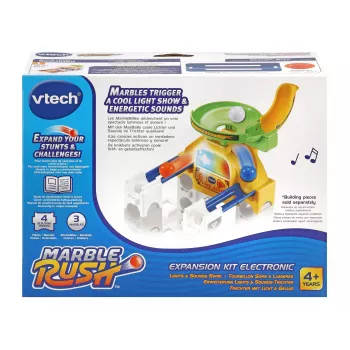VTech Marble Rush – elektroninis plėtimo rinkinys su piltuvu, 4 m., garsinis, AA, plastikinis, įvairiaspalvis
