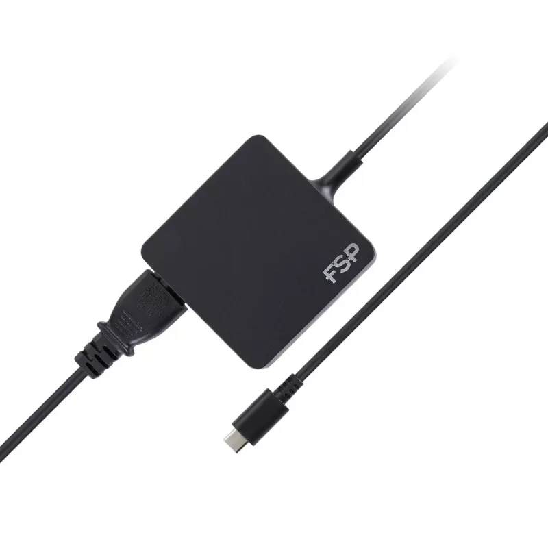 FSP NB C 65 USB-C PD adapteris, 65 W, universalus, juodas