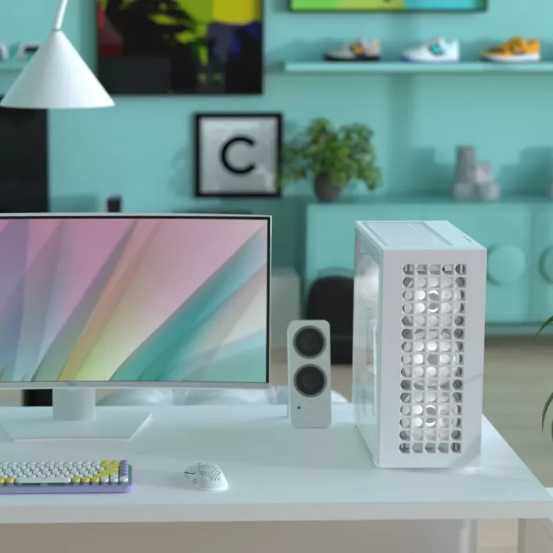 Aerocool D502A Midi Tower Baltas