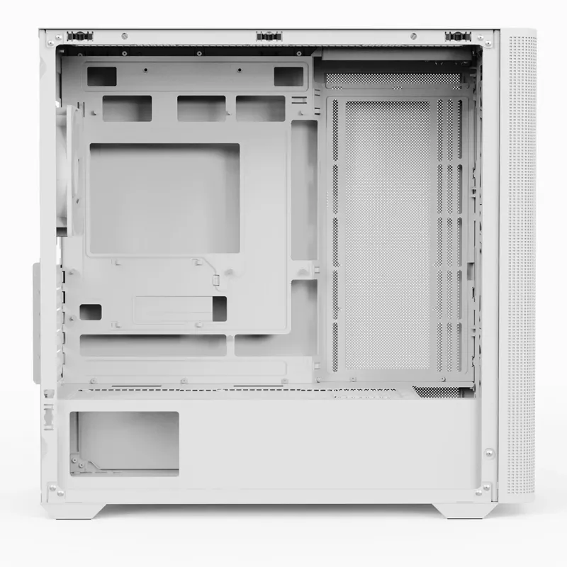 Aerocool D301A Mini Tower baltas, medinis akcentas