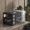 Aerocool D301A Mini Tower baltas, medinis akcentas