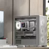 Aerocool D301A Mini Tower baltas, medinis akcentas