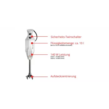 Panardintuvas ESGE M 122 S 0,6 L 140 W Baltas