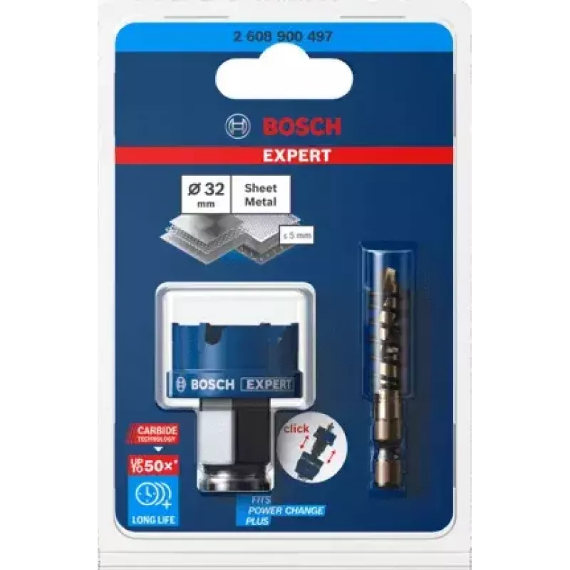 Bosch Expert Carbide SheetMetal 2608900497 karūninis pjūklas, Ø 32 mm, pjovimo gylis iki 5 mm, skirtas skardai, plienui ir nerūdijančiam plienui