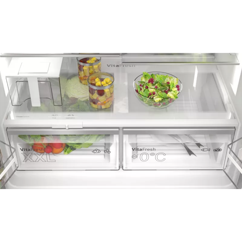 Bosch Serie 6 KFI96APEA šaldytuvas su šaldikliu side-by-side 574 L šlifuotas plienas
