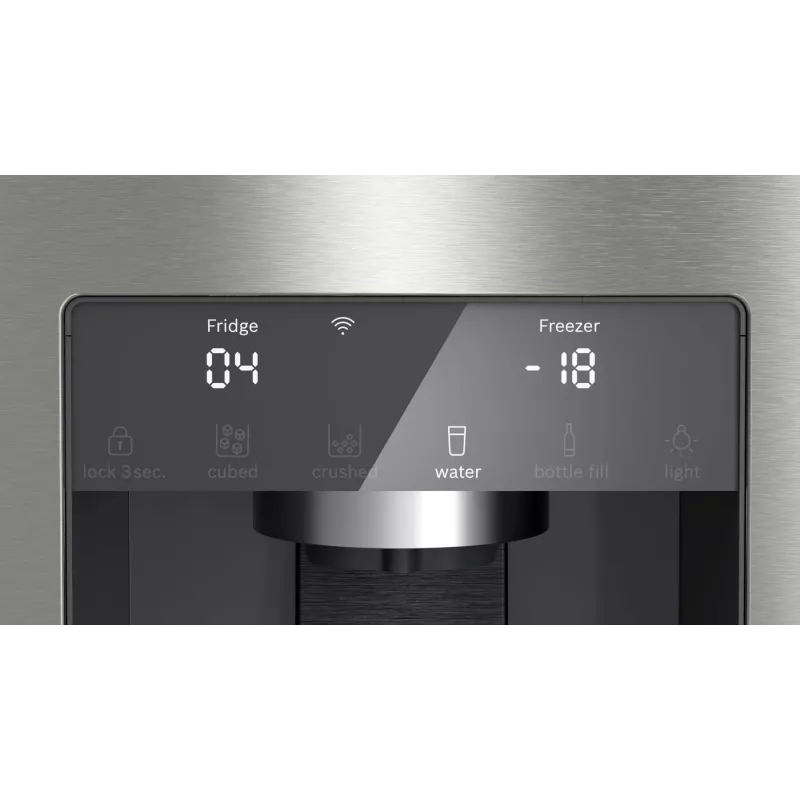 Bosch Serie 6 KFI96APEA šaldytuvas su šaldikliu side-by-side 574 L šlifuotas plienas