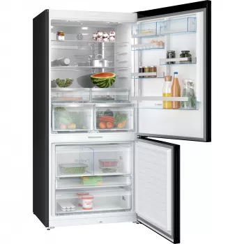 Šaldytuvas-šaldiklis Bosch Serie 8 KGP86AXB0N Laisvai pastatomas 621 L Juodas, Nerūdijantis plienas
