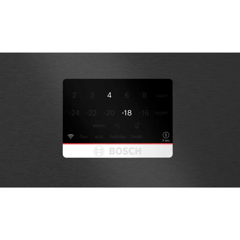 Šaldytuvas-šaldiklis Bosch Serie 8 KGP86AXB0N Laisvai pastatomas 621 L Juodas, Nerūdijantis plienas