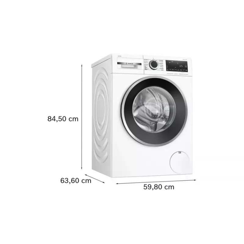 Bosch Serie 6 WGG244F40 skalbimo mašina, priekinis pakrovimas, 9 kg, 1351 aps/min, balta