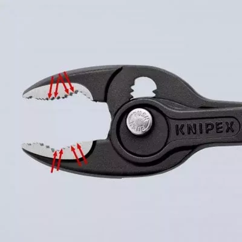 Slydimo jungties replės Knipex TwinGrip, žiaunų plotis 5,1 cm, ilgis 200 mm
