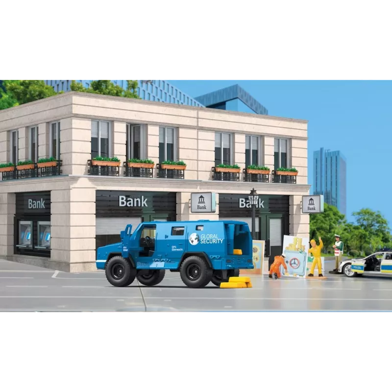 Siku pinigų transporteris Sunkusis vilkiko modelis Surinktas 1:50