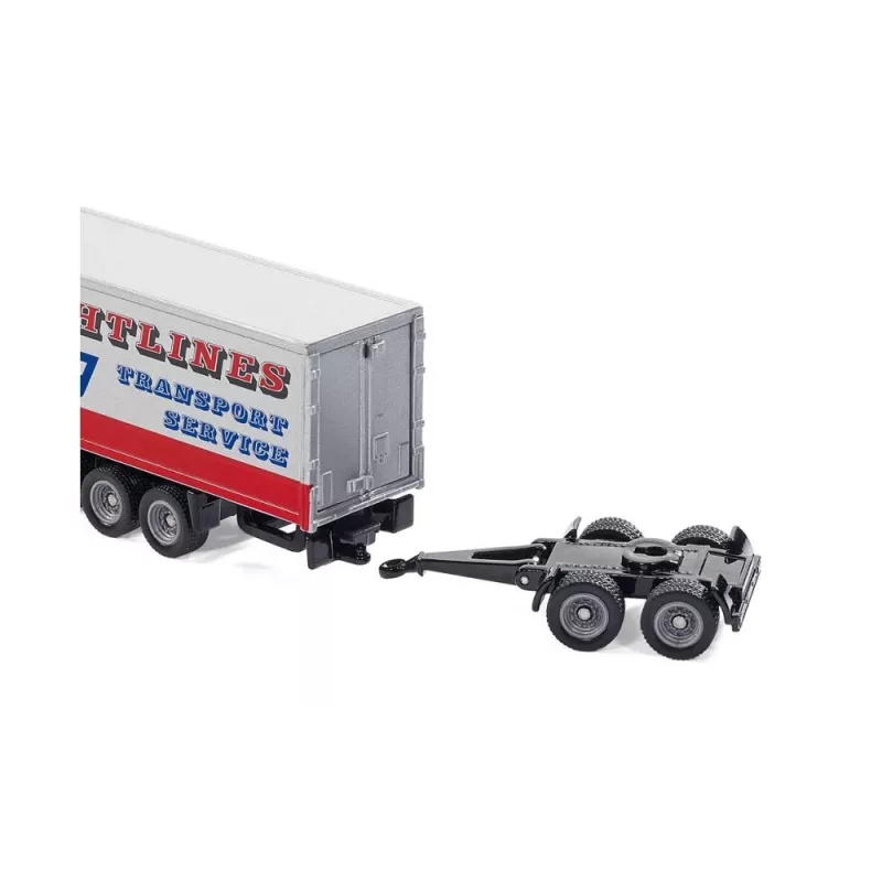 Siku Road Train modelis, surinktas, 1:87, metalas, plastikas, mėlyna, raudona, balta