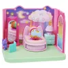 Gabby's Dollhouse „Saldžių sapnų miegamasis“ su Pillow Cat figūrėle, 3 aksesuarais, 3 baldais ir 2 siuntomis, žaislas vaikams nuo 3 metų