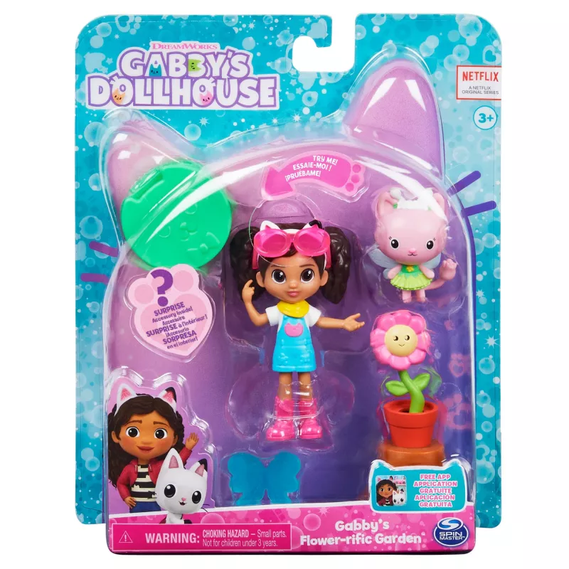 Gabby's Dollhouse meno studijos rinkinys su 2 figūrėlėmis, 2 aksesuarais, pristatymo dėžute ir baldais, žaislai vaikams nuo 3 metų