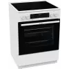 Laisvai pastatoma viryklė Gorenje GEC6C40WD su keramine kaitlente ir elektrine orkaite, juoda/balta