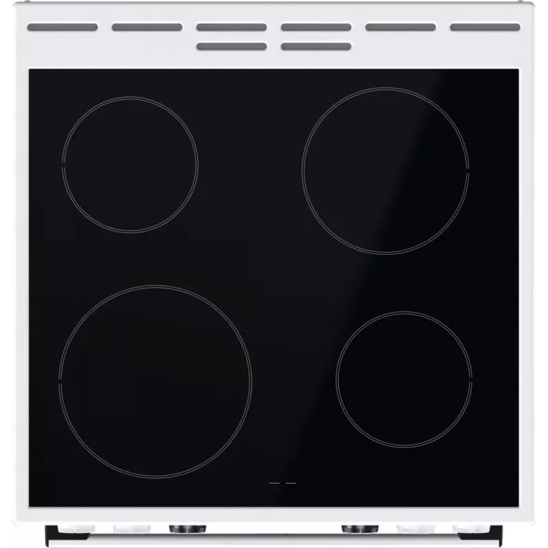 Laisvai pastatoma viryklė Gorenje GEC6C40WD su keramine kaitlente ir elektrine orkaite, juoda/balta