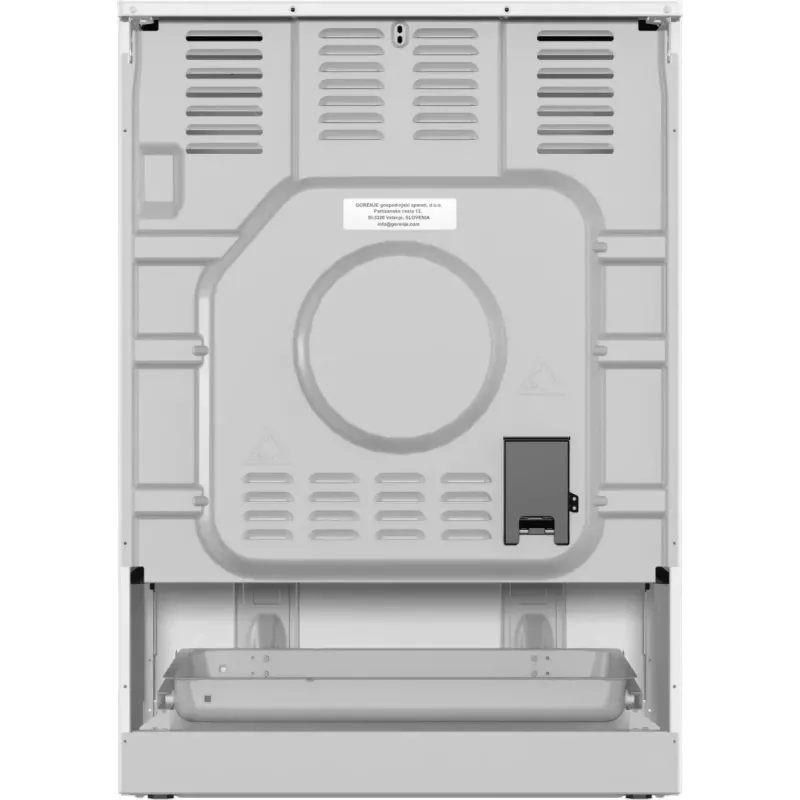 Laisvai pastatoma viryklė Gorenje GEC6C40WD su keramine kaitlente ir elektrine orkaite, juoda/balta