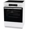 Laisvai pastatoma viryklė Gorenje GEC6C40WD su keramine kaitlente ir elektrine orkaite, juoda/balta