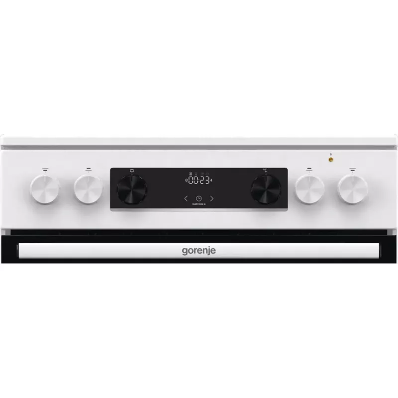 Laisvai pastatoma viryklė Gorenje GEC6C40WD su keramine kaitlente ir elektrine orkaite, juoda/balta