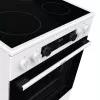Laisvai pastatoma viryklė Gorenje GEC6C40WD su keramine kaitlente ir elektrine orkaite, juoda/balta