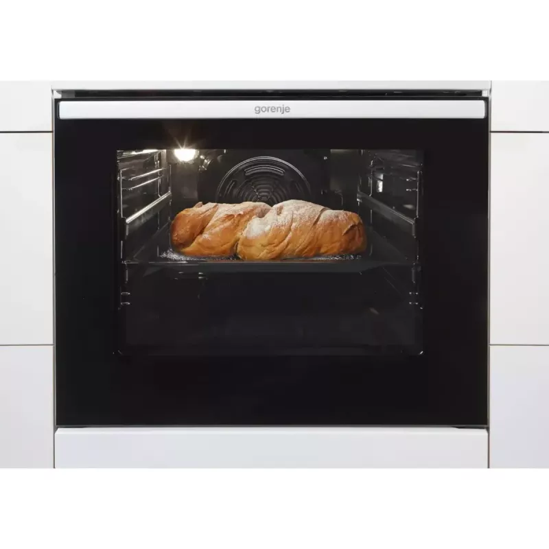 Laisvai pastatoma viryklė Gorenje GEC6C40WD su keramine kaitlente ir elektrine orkaite, juoda/balta