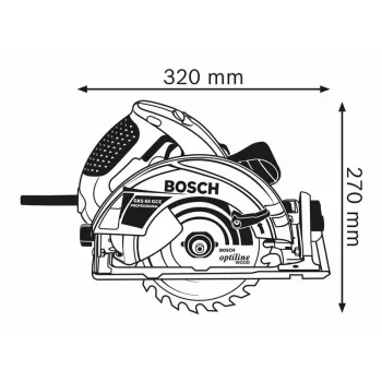Bosch 0 601 668 901 nešiojamasis diskinis pjūklas 19 cm 5000 aps./min 1800 W