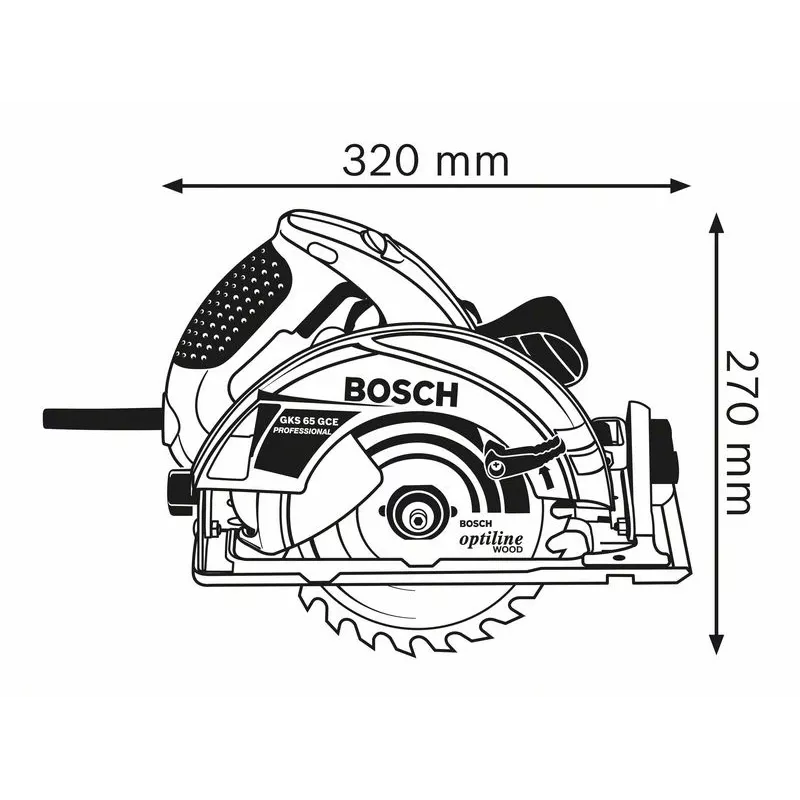 Bosch 0 601 668 901 nešiojamasis diskinis pjūklas 19 cm 5000 aps./min 1800 W