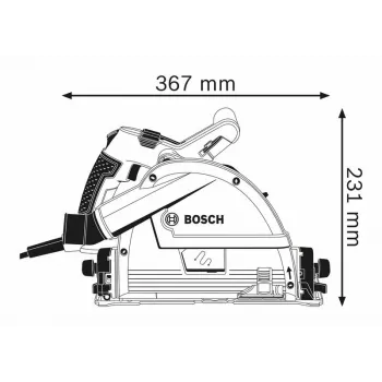 Bosch 0 601 675 001 rankinis diskinis pjūklas 16,5 cm 6250 aps./min. 1400 W