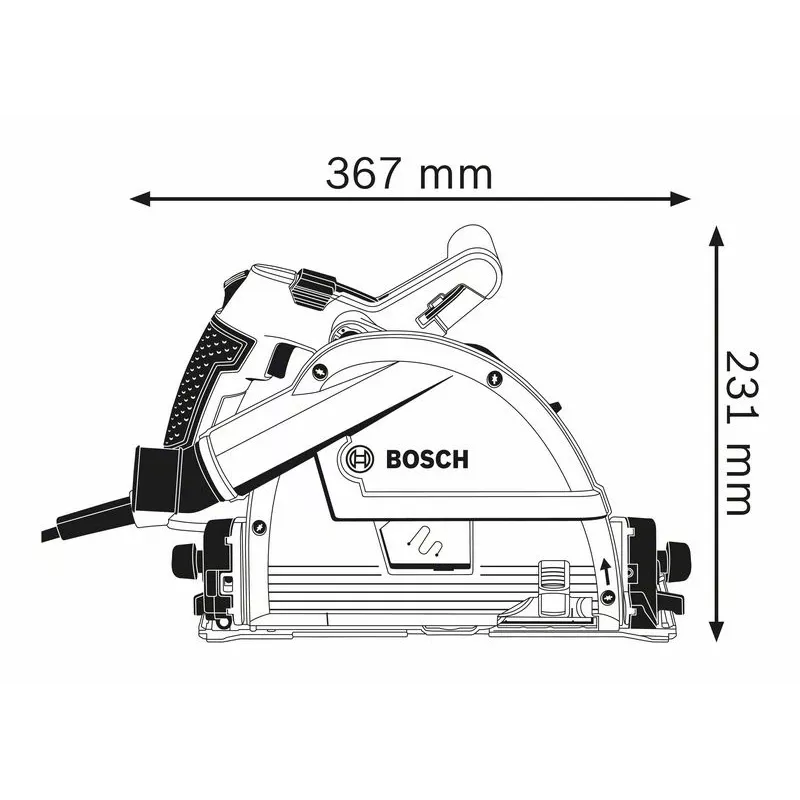 Bosch 0 601 675 001 rankinis diskinis pjūklas 16,5 cm 6250 aps./min. 1400 W