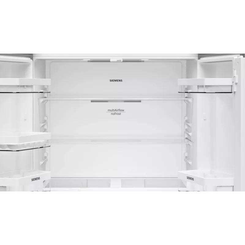 Šaldytuvas Siemens iQ300 KF96NVPEA šalia šaldiklio, laisvai pastatomas, 605 L, sidabrinis