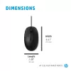 HP 128 laidinė lazerinė pelė, ambidekstrinė, lazerinė, USB-A, 1200 DPI, juoda