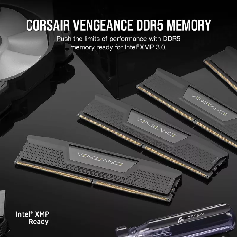 CORSAIR Vengeance 32GB (2x16GB) DDR5 6000MHz CL38 atminties rinkinys juodas