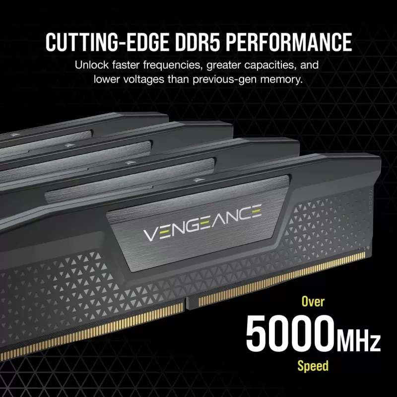 CORSAIR Vengeance 32GB (2x16GB) DDR5 6000MHz CL38 atminties rinkinys juodas