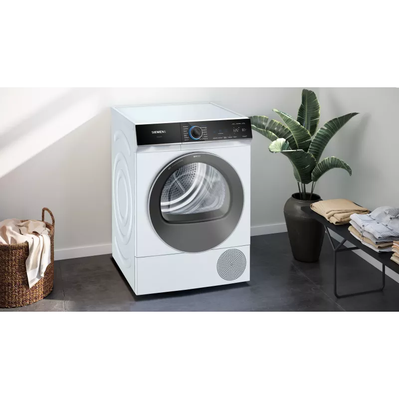 Siemens iQ700 WQ45B2B40 džiovinimo mašina Laisvai pastatoma Pakrovimas iš priekio 9 kg Balta