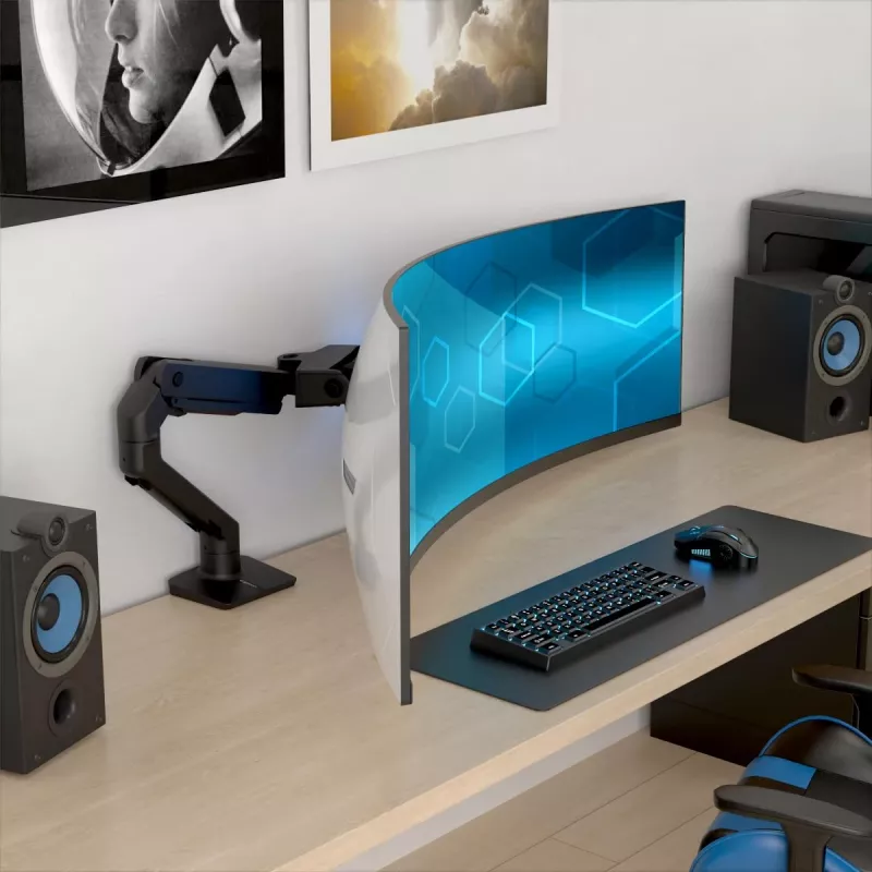 ERGOTRON HX stalinis monitoriaus laikiklis su VHD sukimo mechanizmu - matinė juoda