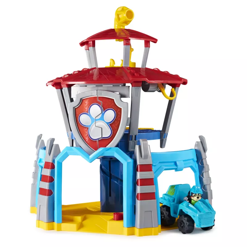 PAW Patrol Dino Rescue HQ žaidimų rinkinys su garsais, išskirtine Rekso figūrėle ir transporto priemone