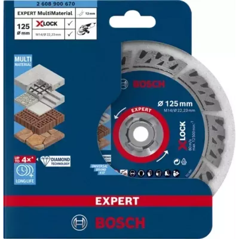 Bosch EXPERT MULTIMATERIAL X-LOCK pjovimo diskas