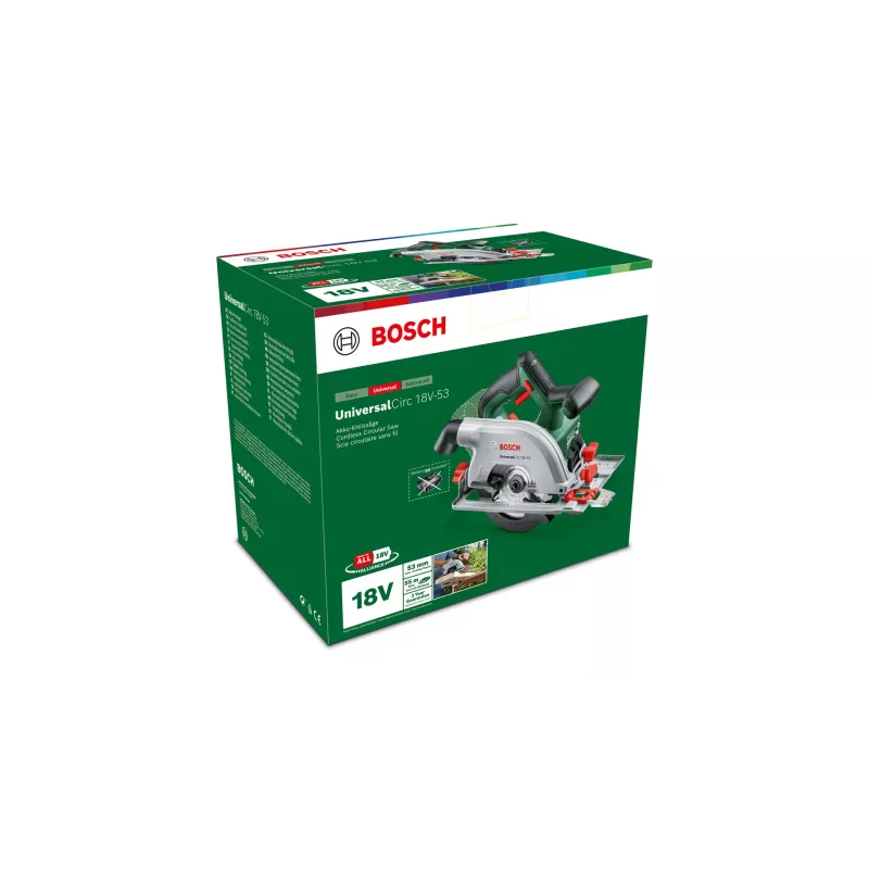 Bosch Circ 18V-53 16 cm juodai žalia 4300 aps/min
